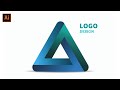 How to logo design in adobe illustrator | Triangle logo design tutorials | Simple/professional logos