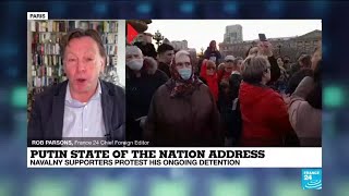 Police detain more than 100 people at protests in support of Navalny