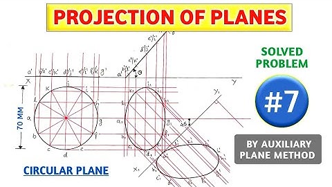 PROJECTION OF PLANES SOLVED PROBLEM 7 IN HINDI IN ENGINEERING DRAWING @TIKLESACADEMYOFMATHS