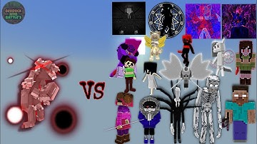 Amaryllis 1.5 (Incomplete) vs Random Op Broken God Bosses | Minecraft Bedrock | Mob Battle