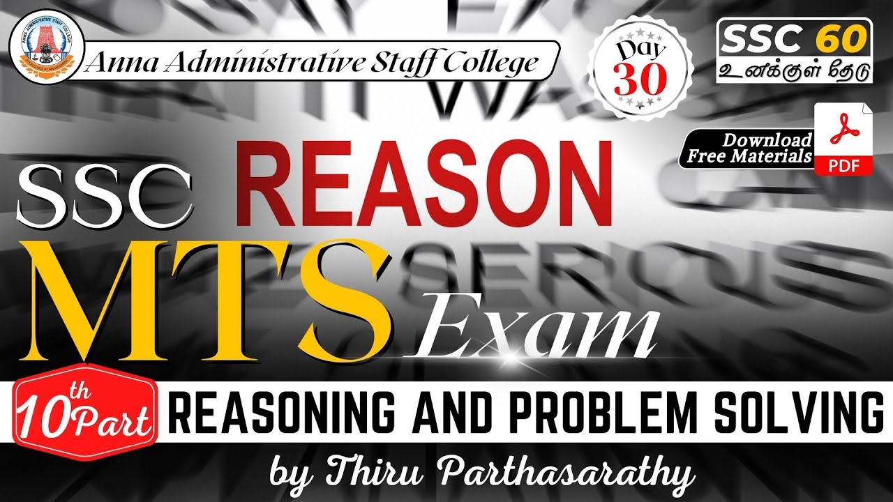 reasoning ability and problem solving ssc mts