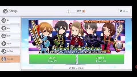 [ SAOIF ] Gacha Avatar Ordinal Scale