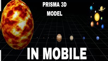 👽SOLAR SYSTEM ⚙️3D MODEL IN MOBILE PRISMA 3D TUTORIAL  | #video #3dmodeling #prisma3d #solarsystem