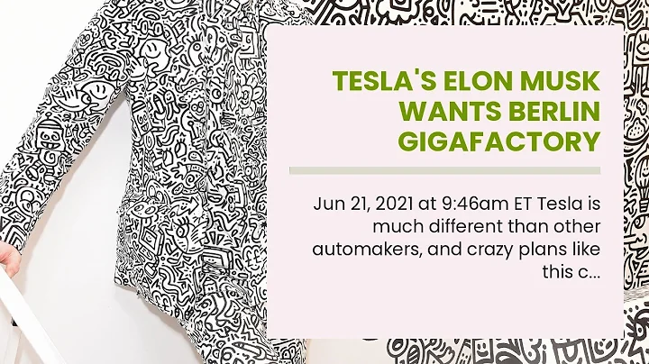 Tesla's Elon Musk Wants Berlin Gigafactory Covered In Graffiti