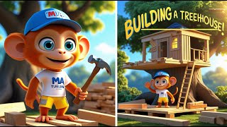 🌳 Building a Treehouse Like a Carpenter! | Tai To the Big-Eared Monkey| Tai To Adventure.
