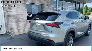 2016 Lexus NX Lynchburg VA VA8737A