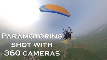 360 VR Paramotor Flight - test flight with Insta360 One X and Evo cameras