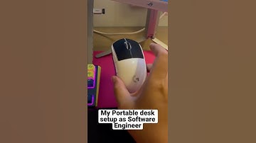 My portable desk setup as Software Engineer / iOS developer