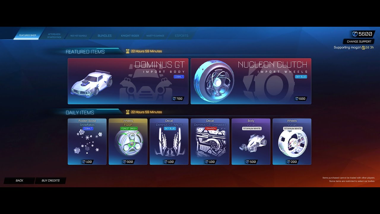 Rocket League Item Shop: December 2, 2021! Dominus GT in Cobalt, Vulcan in TW and more...
