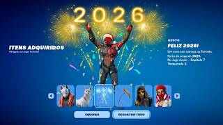 RESGATE AGORA! TODOS os ITENS GRÁTIS de 2026 no FORTNITE!
