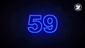 ⏳#FREE #Countdown 60 seconds #Effect #Neon - ⏱ Timer 60 seconds with music - 60 秒倒數