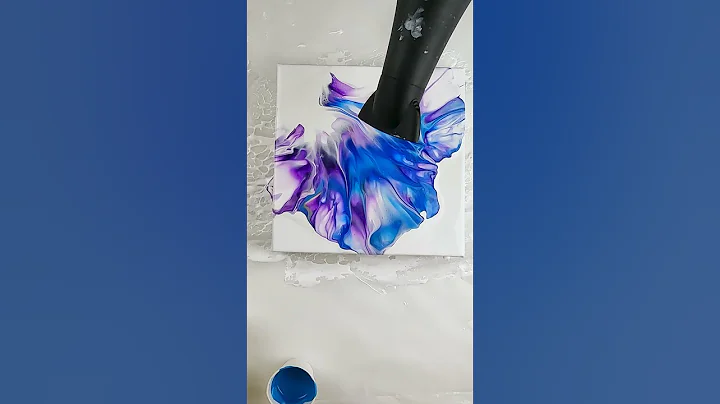 Blue, Purple and Gold Dutch Pour - Acrylic Pouring