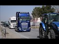 Concentración de camiones y tractores en Tomelloso
