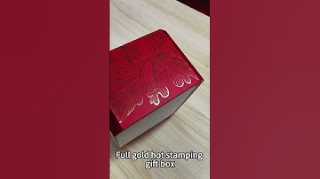 Custom folding gift box,Full gold hot stamping packaging box #packagingfactory #giftbox #foldingbox