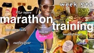 realistic week of marathon training *diet, workouts, outfits* a beginner runner (post knee surgery)