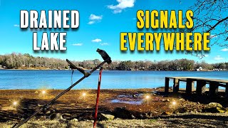 I Dug EVERY SIGNAL Metal Detecting At This DRAINED LAKE - Insane Amount of Targets!