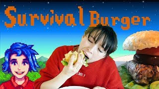 Stardew Valley Survival Burger - Halloumi Burger with Homemade Buns Vegetarian