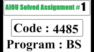 AIOU Code 4485 Solved Assignment No 1 Autumn 2025 | 03468885319