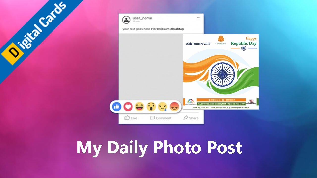 Daily Photo Post | Create Your Custom Photo | Digital Cards