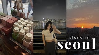 alone in korea vlog | hangang, myeongdong, convenience store food, & more