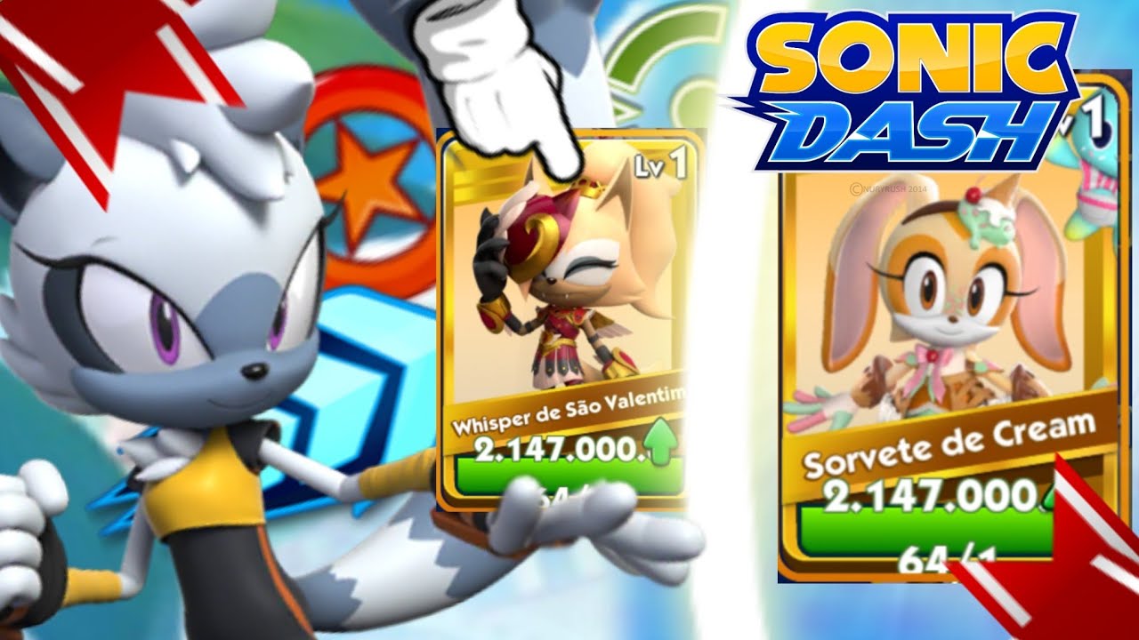 Sonic dash save data 9.3.0!!!|lunar tangle,Ice "cream" and Valentine whisper!!All unlocked 