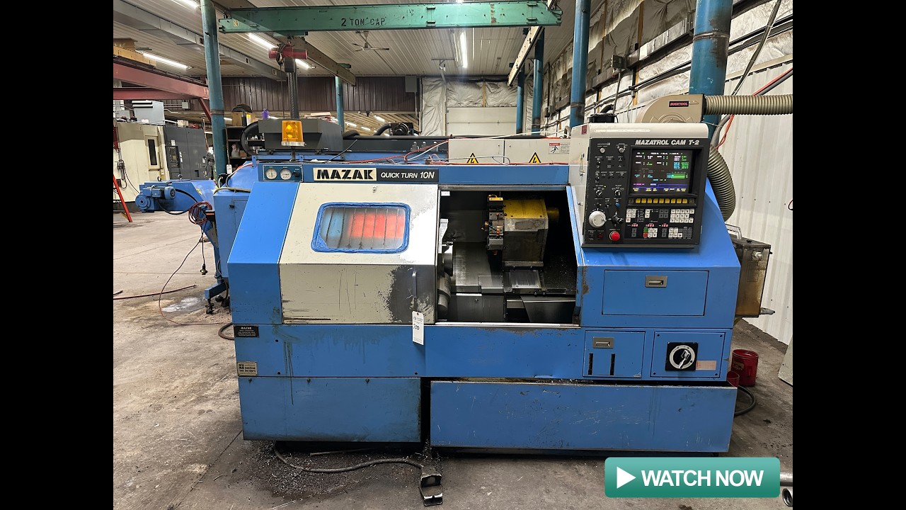 Lot 700 - 1986 MAZAK QUICK TURN 10N UNIVERSAL CNC LATHE, 8