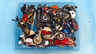 Box Full of Collection Model Bike 1:12 Scale, Honda CB1300, Kawasaki Ninja ZX-6R, Ducati Monster 198