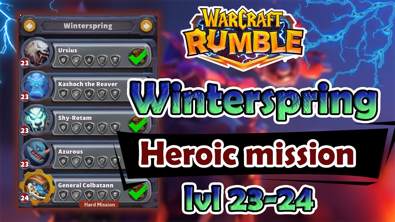 Winterspring [Heroic mission] lvl 23-24 **ALL 25 KILLS with Avg Lvl. 19 ...