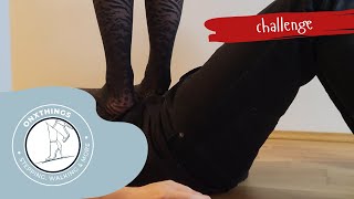 abs of steel challenge | girlfriend trampling on my stomach in nylons