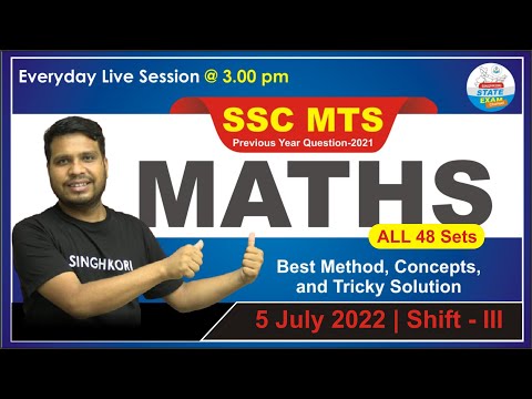 SSC MTS paper Solutions 5 July 2022 Shift III | SSC MTS Previous Year Questions By Sandeep Sir