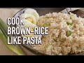 Cook brown rice like pasta, perfect every time!