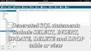 Sohag Developer SQL Tool, Generate and execute SQL statements PostgreSQL, MariaDB, MySQL, SQLite