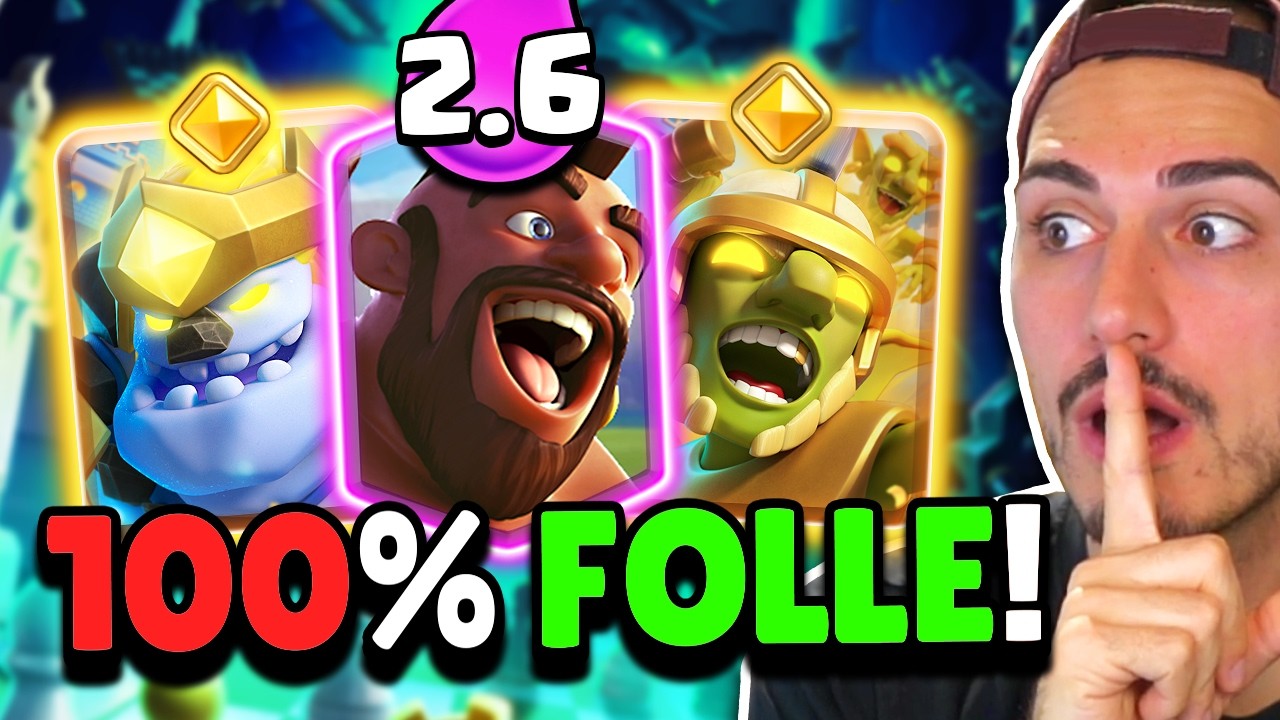 100% ILLEGALE... GOBLIN e ICEGOLEM HERO nel 2.6 su CLASH ROYALE!