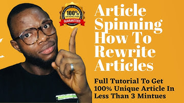 Article Spinning 🌀 How To Rewrite Articles In Your Own Words 2024