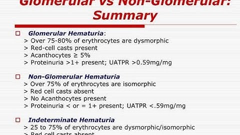 Non Glomerular Hematuria ; Definition, Causes, Evaluations, Management