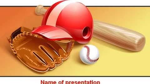 Baseball Bat PowerPoint Template by PoweredTemplate.com