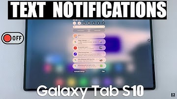 How To Disable Text Message Notifications On Samsung Galaxy Tab S10 / S10 Ultra