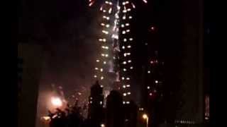 burj khalifa fireworks 2014 new year