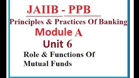 JAIIB | PRINCIPLES AND PRACTICES OF BANKING | PPB | UNIT 6 | MODULE A