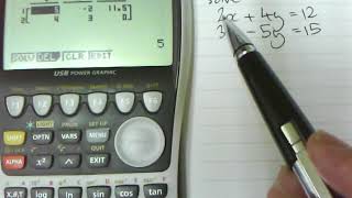 solving simultaneous equations with the GDC 1