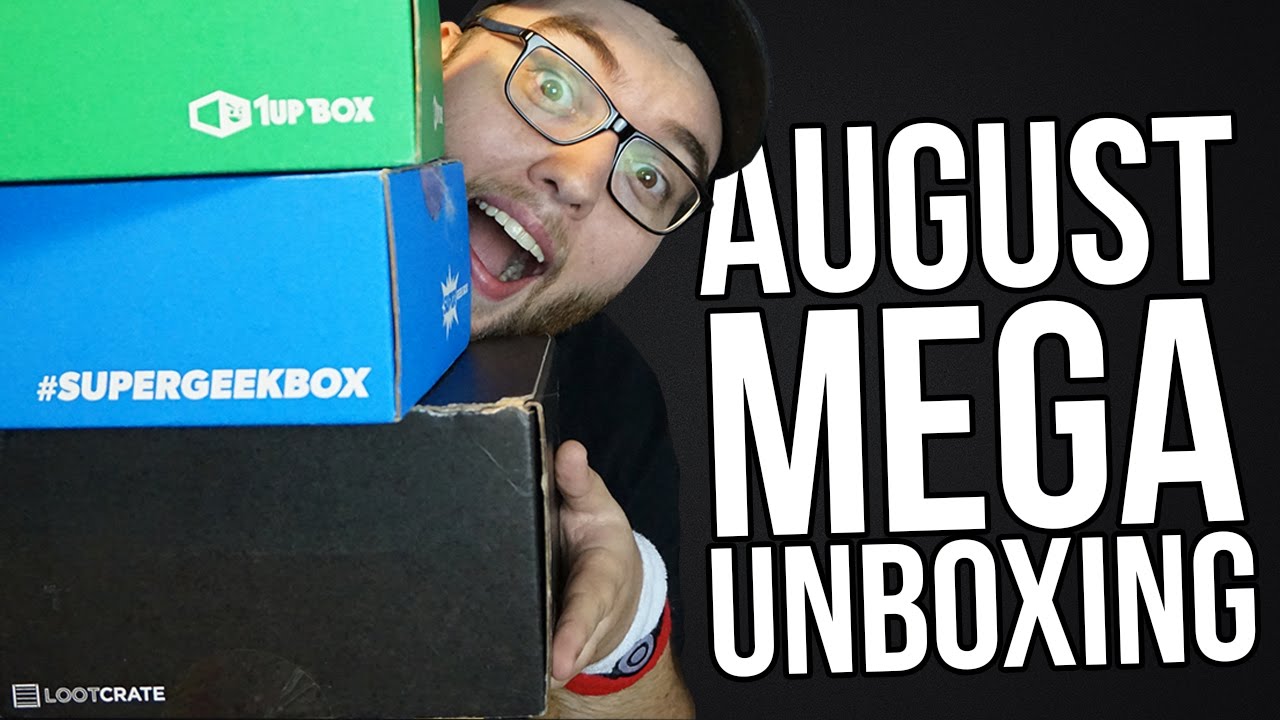 МЕГАРАСПАКОВКА АВГУСТА 2015 ГОДА — контейнер с добычей, коробка 1Up, коробка Super Geek