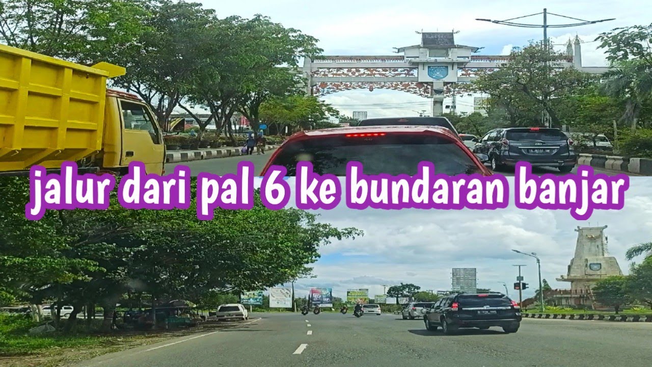 njalur darat dari pal 6 banjarmasin menuju bundaran kabupaten banjar sambang lihum