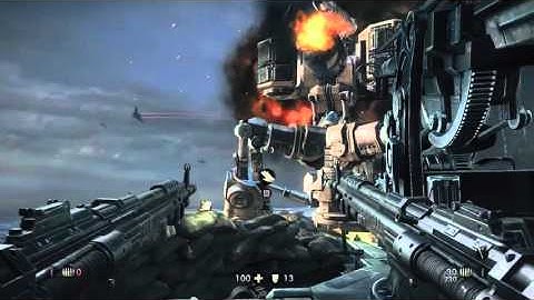 Wolfenstein The New Order How to Kill GIANT WALKER ROBOT on the Beach Walkthrough 1440p (O