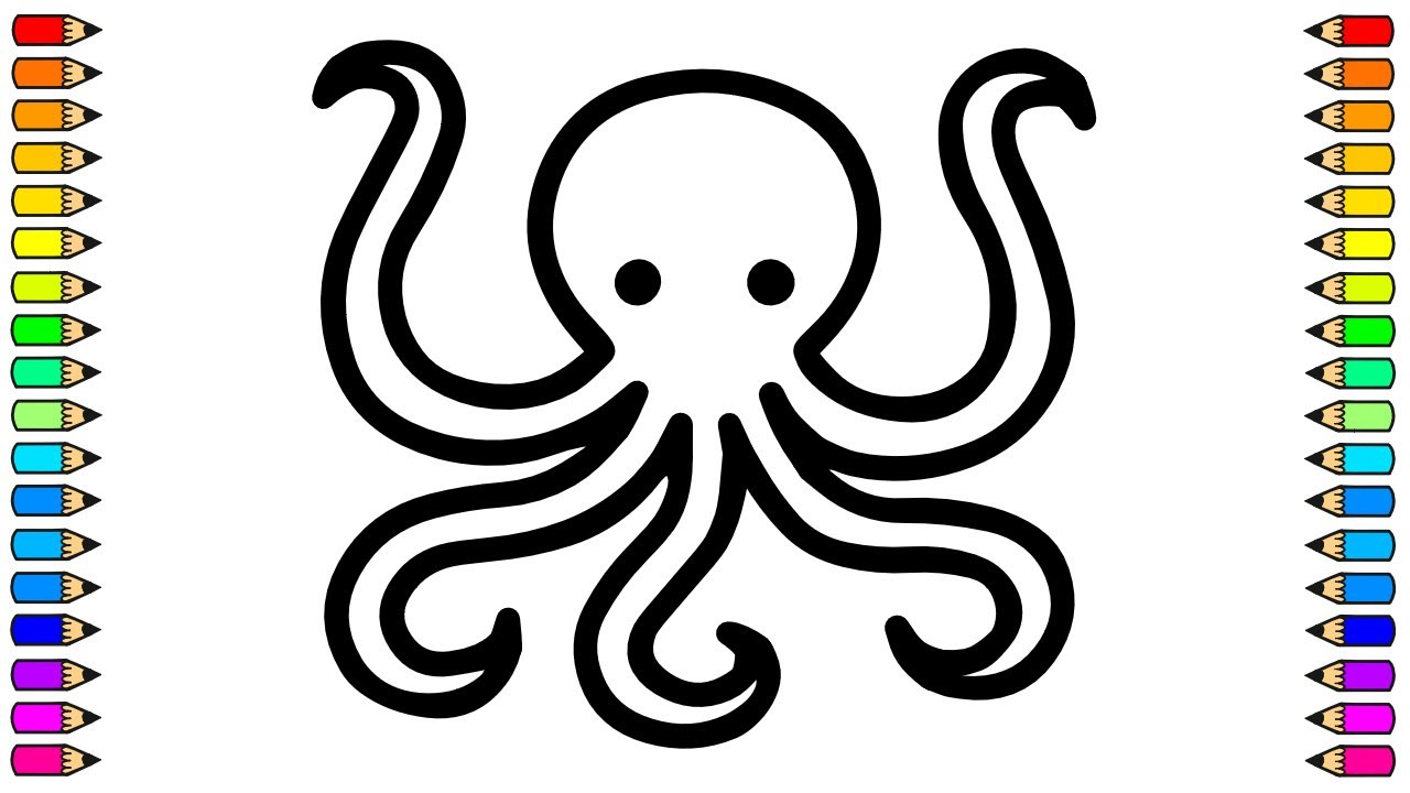 Cómo dibujar un PULPO / Dibujo de PULPO paso a paso / Dibujos para ...