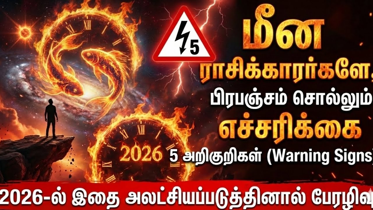 மீன ராசிக்காரர்களே ⚠️ 2026-ல் பிரச்சனை சொல்லும் 5 எச்சரிக்கை அறிகுறிகள் | Meena Rasi Warning 2026