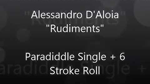 Rudiments combination : Paradiddle + Paradiddle - Diddle