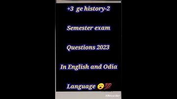 +3 Ge history-2 2023 semester exam questions paper/2&4th semester/#shorts/#viral/#history/#ytshorts