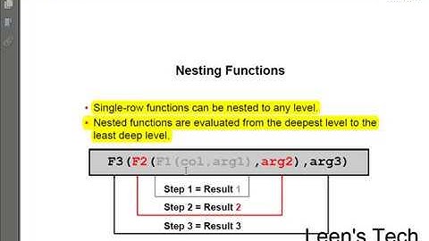 SQL 11g Tutorial in Bangla # 18 Nesting Functions in SQL Statement