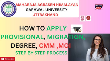 Himalayan Gadhwal University | How to apply provisional Degree migration certificate |