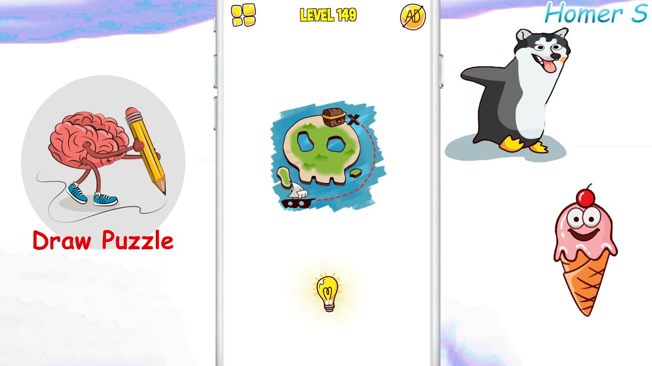 Draw Puzzle - Draw one part #2 - Walkthrough, gameplay, puzzle, conundrum, jigsaw (Android,iOS)